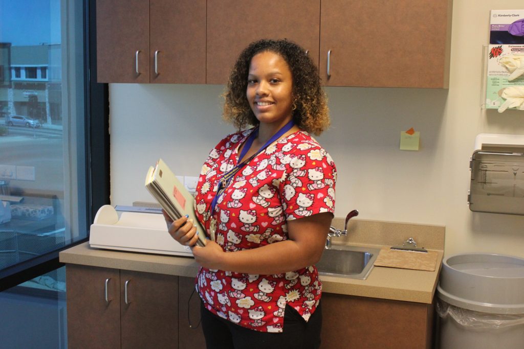 Nurse in working environment