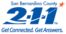 Blue Logo for San Bernardino County 2-1-1