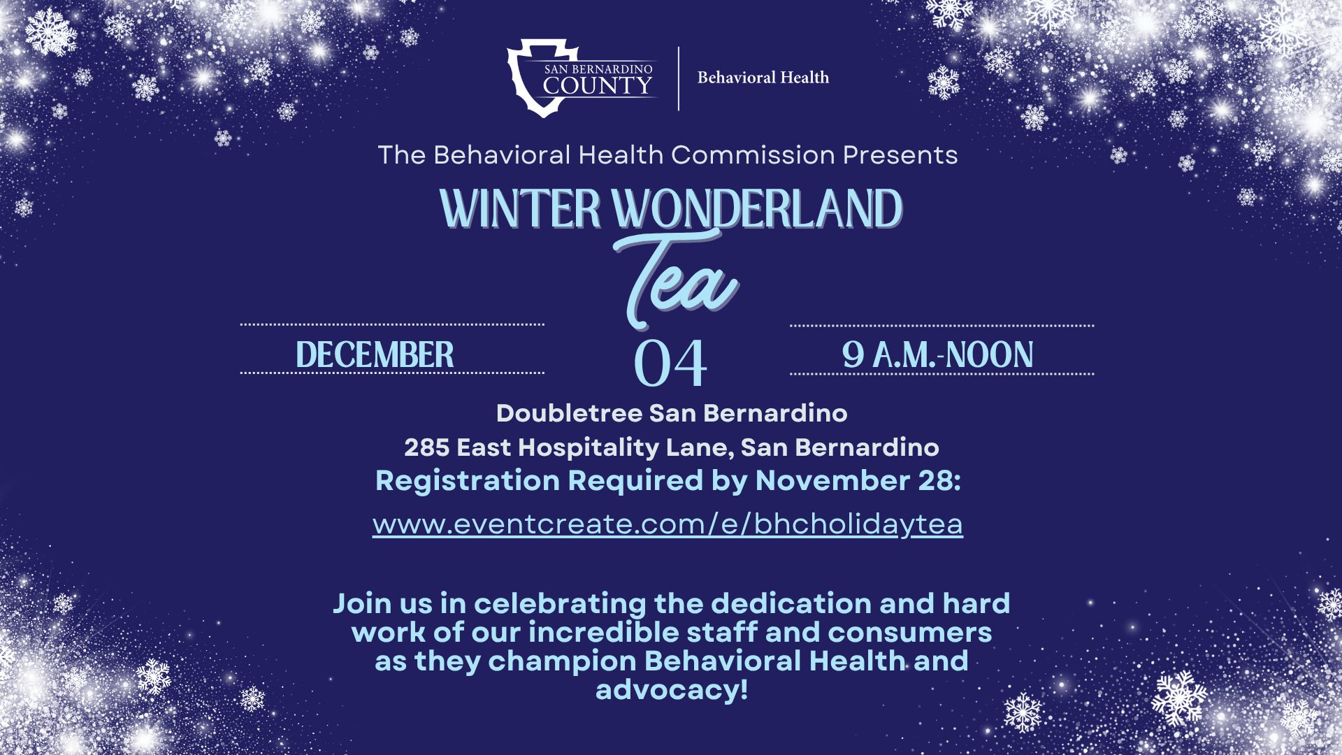 Department of Behavioral Health and the Behavioral Health Commission Tea