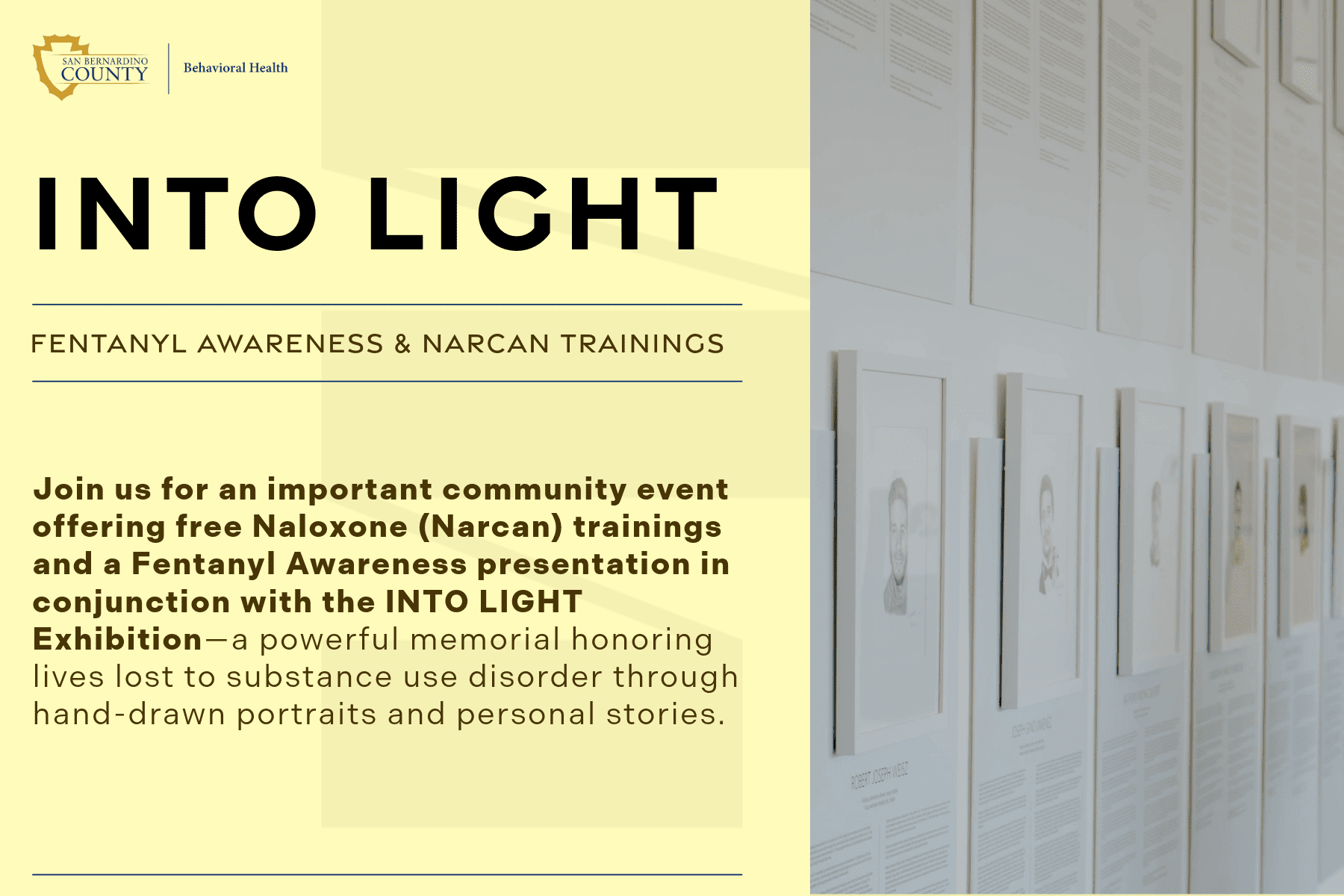 Into Light Fentanyl Awareness & Narcan Training