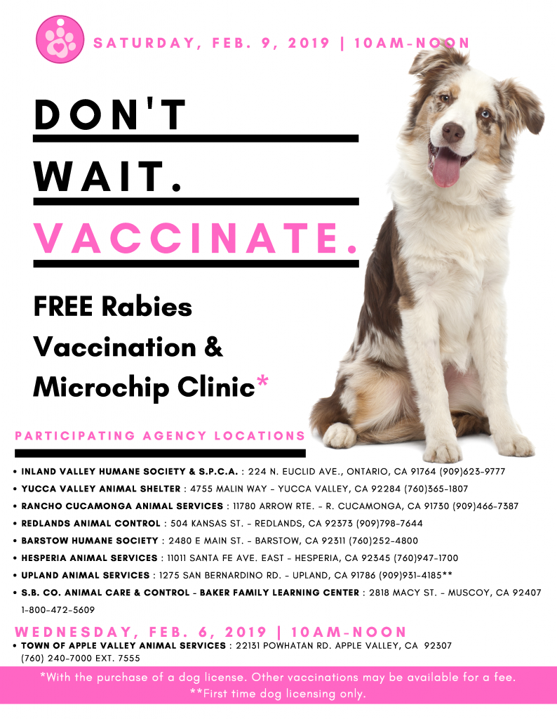 free dog vaccinations near me