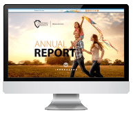 computer with annual reports screen saver