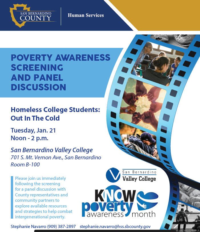 Poverty Awareness Screening and Panel Discussion Human Services San Bernardino County