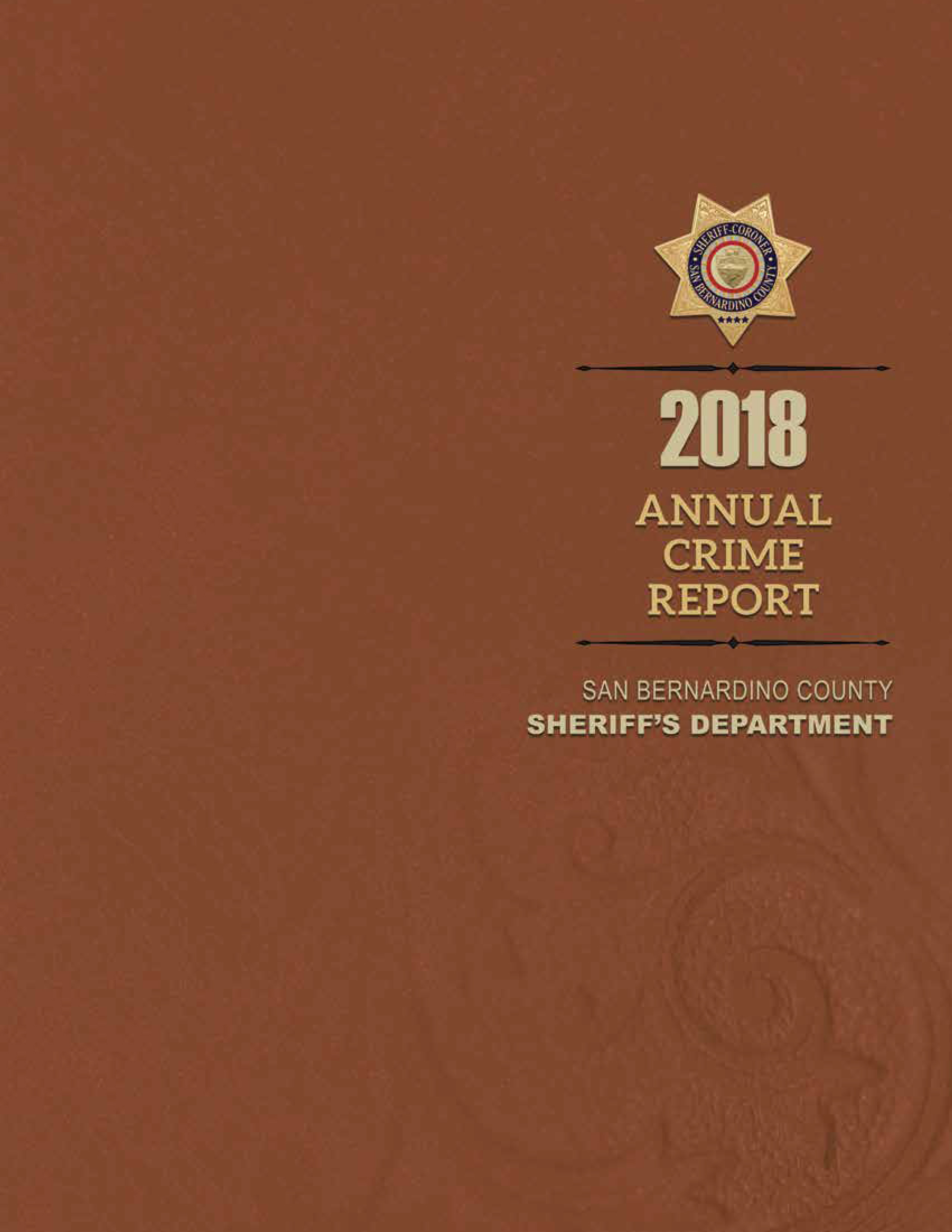 2018 Annual Crime Report Cover
