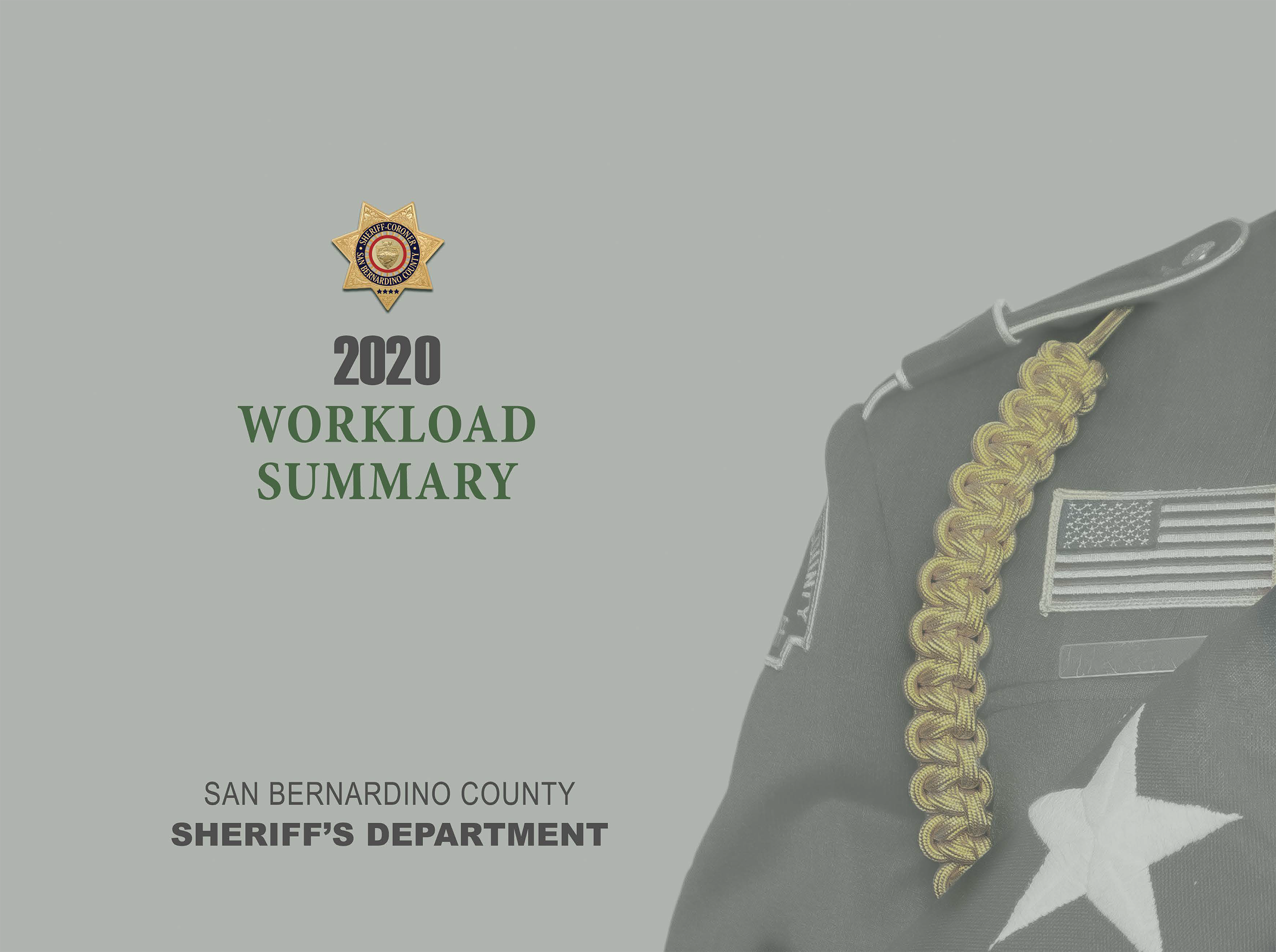 2020 Overall Department Workload Summary Cover