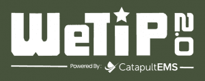 WeTip 2.0 logo with caption: "Powered by Catapult EMS".