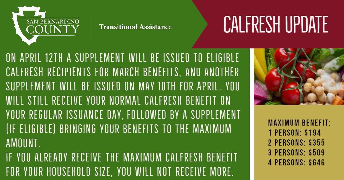 CalFresh Update TAD