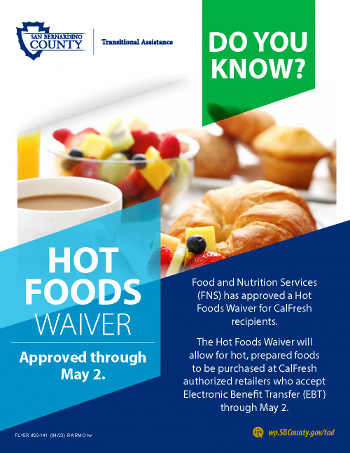 Hot Foods Waiver