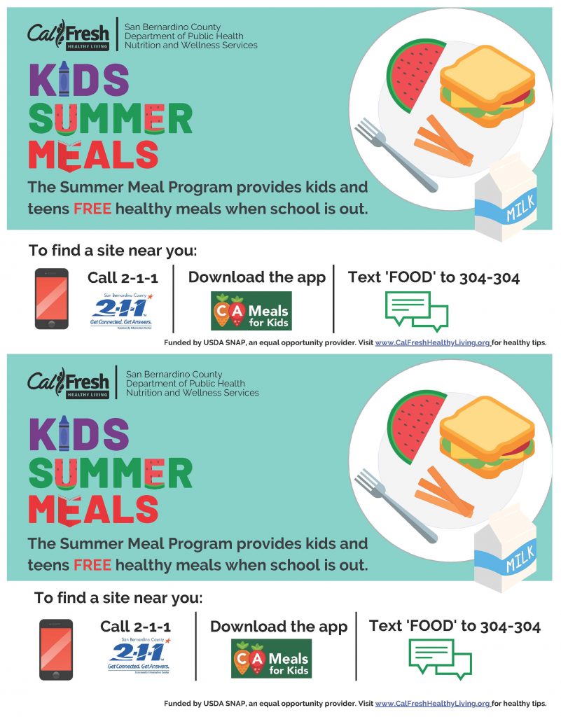 Kids Summer Meals sign