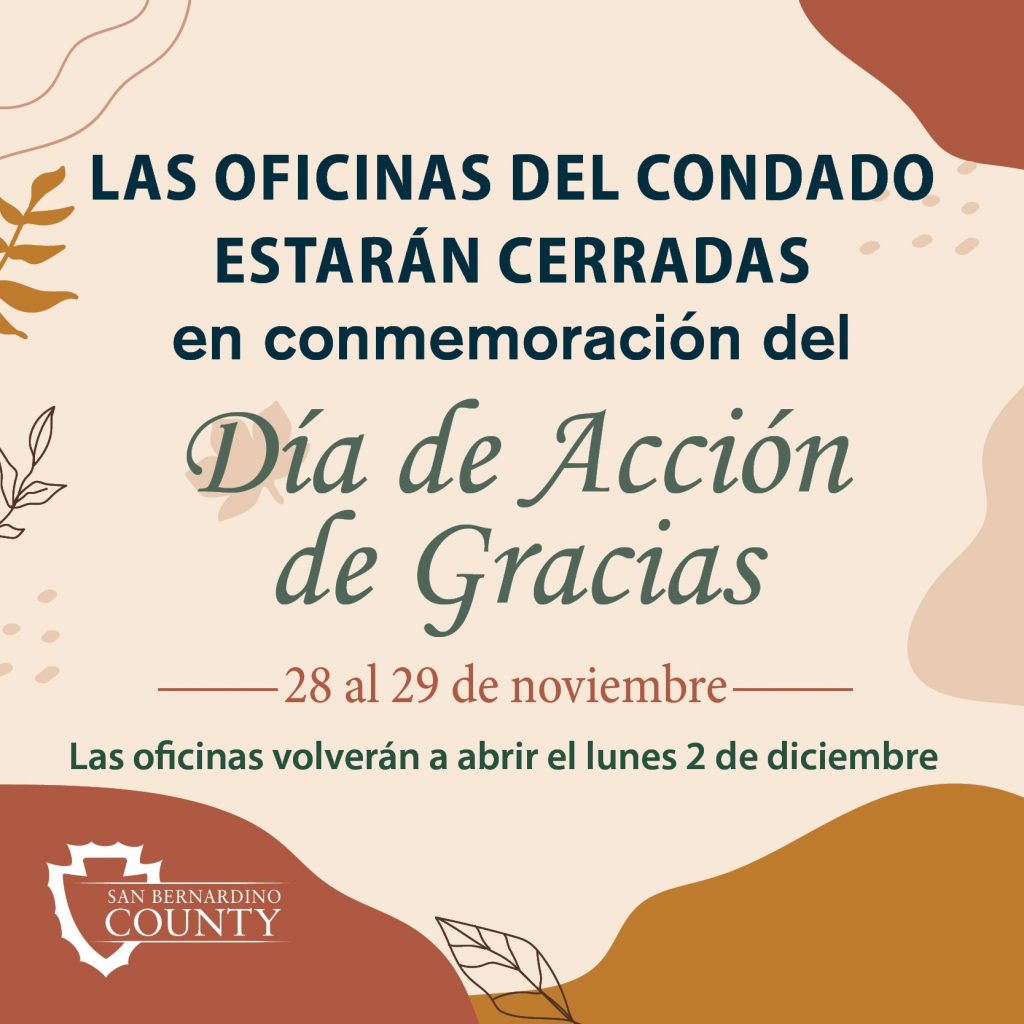 Thanksgiving Closure Message in Spanish