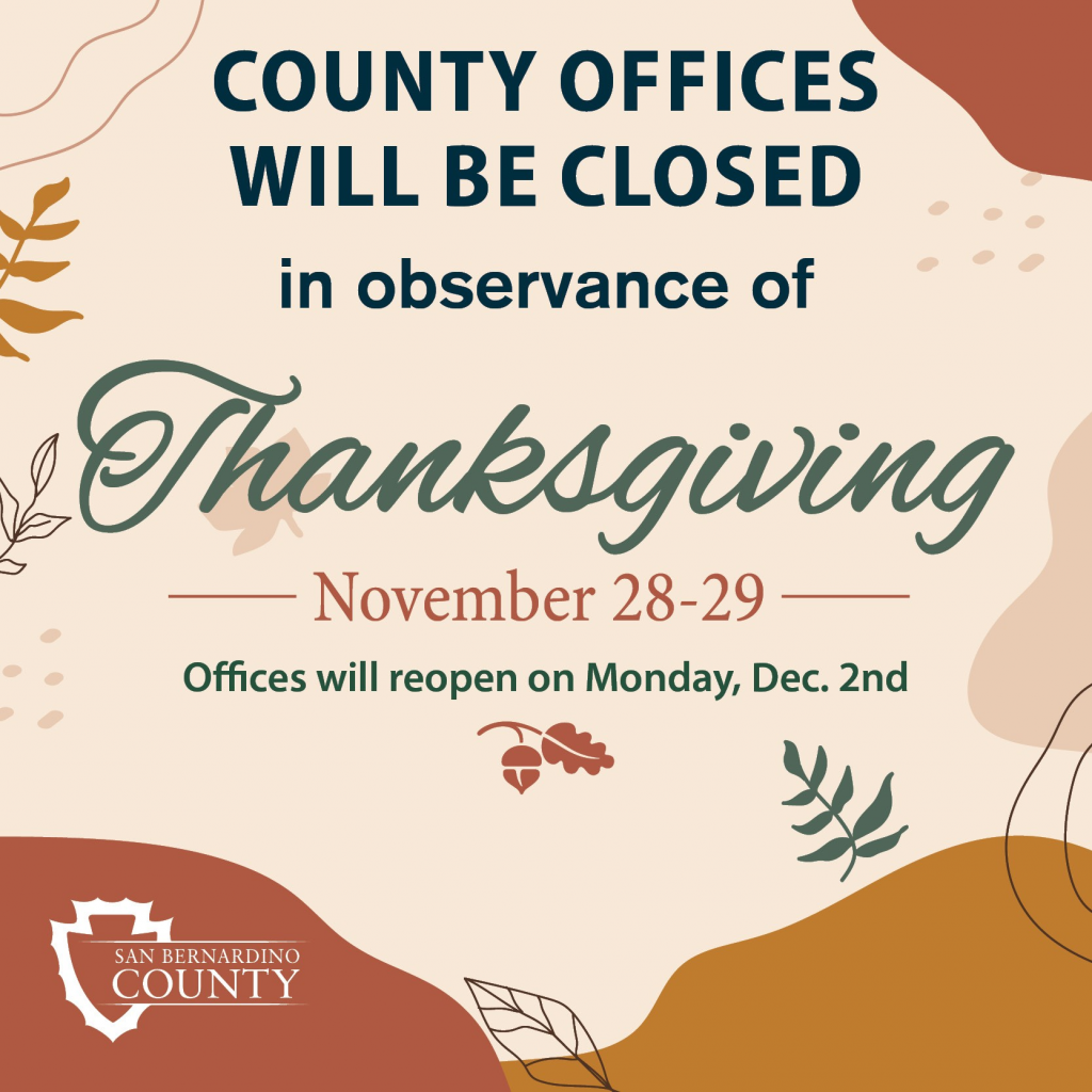 Thanksgiving Closure Message