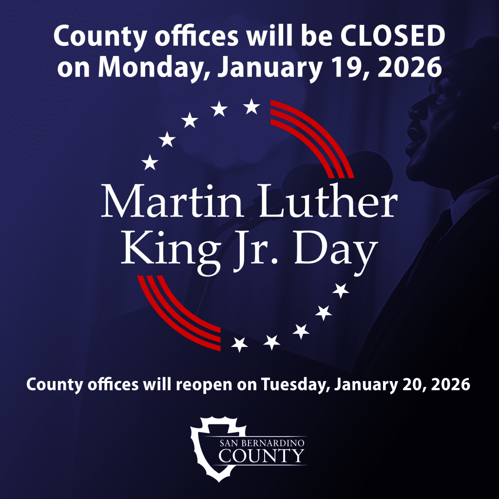 Holiday Office Closure – January 19, 2026. English Flyer