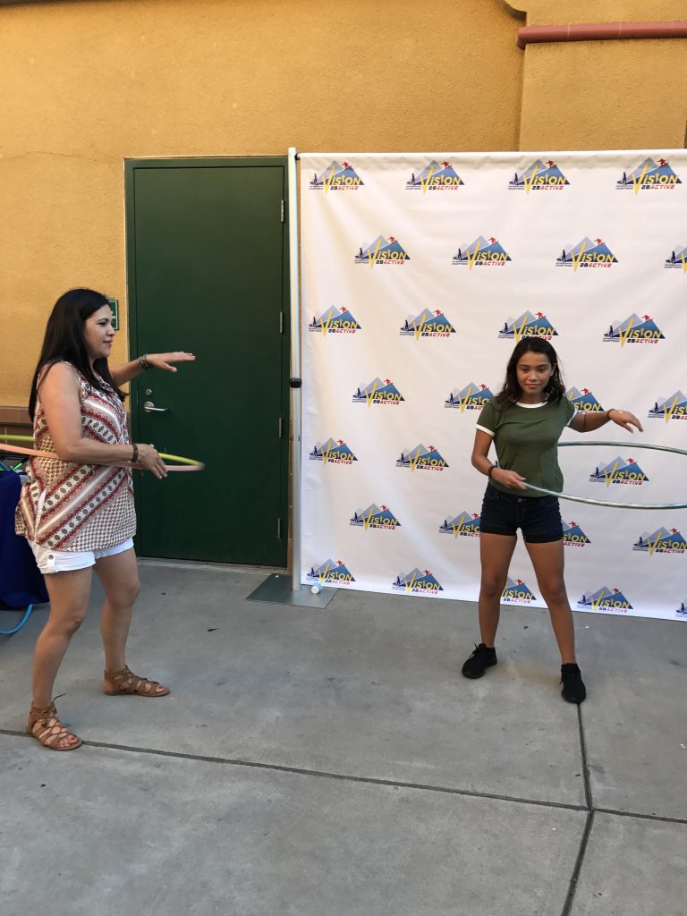 Child with hula hoop
